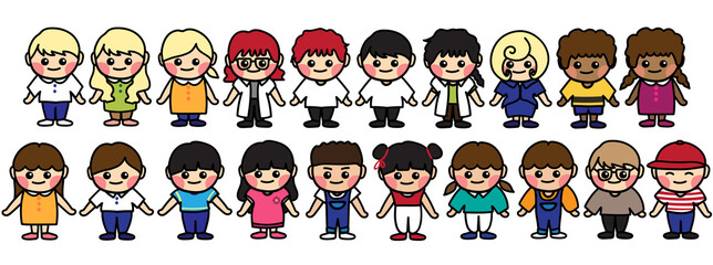 Various Children's Illustrations -world's children, happy children day, school character