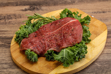 Raw beef steak for grill