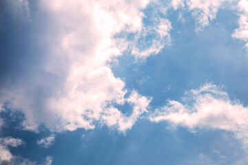 Beautiful white clouds against the blue sky