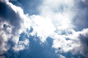 Beautiful white clouds against the blue sky