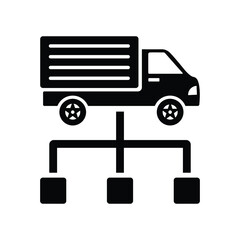 Delivery truck subsidiary distribution icon