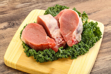 Fresh raw pork tenderloin for roast