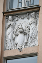 Fototapeta premium Decorative elements of the facade.