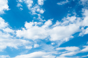 Obraz premium Blue sky with light clouds background