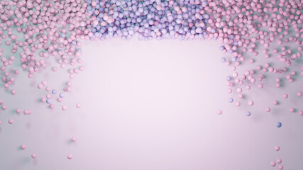 Colorful 3D Illustration of countless particles