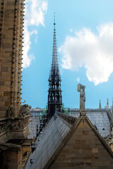 Fototapeta na wymiar Spire of Notre Dame de Paris.