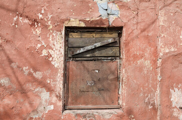 old abandoned house in Ukraine Donbass Donetsk