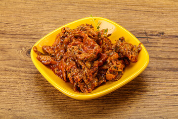 Canned anchovy in tomato sauce