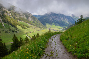 Fototapeta premium Beautiful alpine landscape in Liechtenstein.