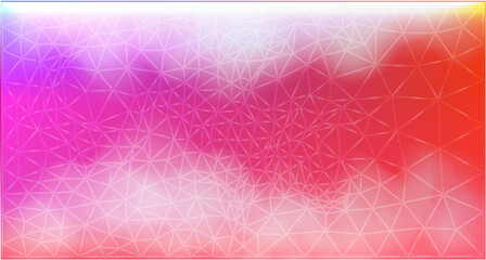 Bright pink background with geometric elements and white fog. 
Colorful background with colored smoke. Vector stock illustration.