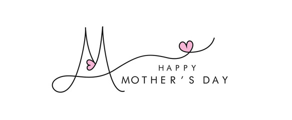 Fototapeta premium Happy Mother`s Day Vector Illustration background for Mother's Day. Best mom ever greeting card