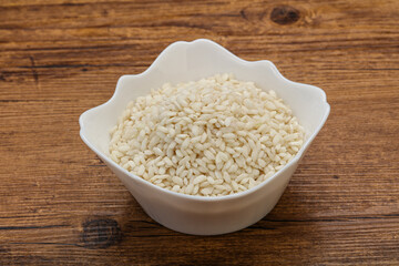 Raw arborio rice for Risotto