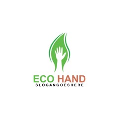 Hand, Tree and Leaf logo Combination. Arm and ecosystem symbol or icon. Unique and Organic