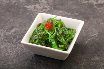 Asian traditional chukka salad in the bowl