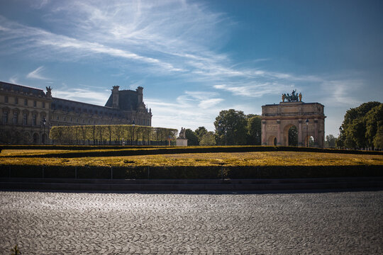 Place Du Carrousel Garden Of Louvre Paris  