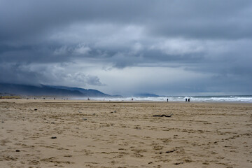 Stormy skies at the beach