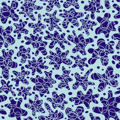 seamless background with abstract shapes similar to starfish