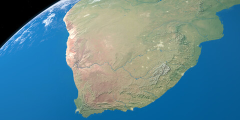 Kalahari Desert in planet earth,