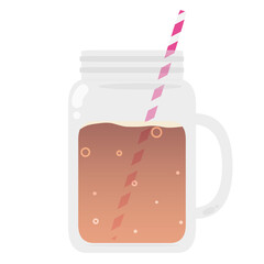 メイソンジャー　コーラとストロー