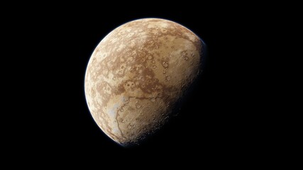 earth-like planet in far space, planets background 3d render