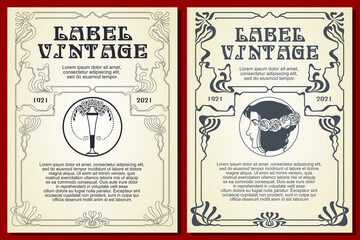 Obraz premium Vector template flyer, invitations or greeting cards.