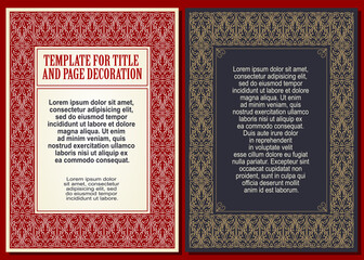 Vector template flyer, invitations or greeting cards.