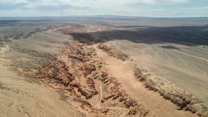 Fototapeta na wymiar Harman Tsav desert aerial view