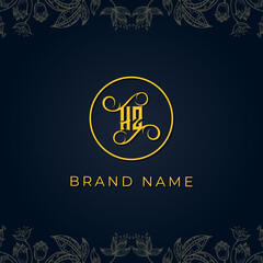 Royal luxury letter HZ logo. - obrazy, fototapety, plakaty