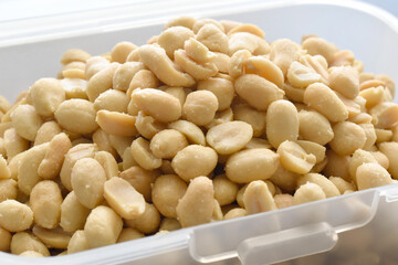 Salted peanuts texture background.  Healthy dietary food. 
