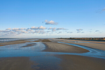 La plage de sable et les dunes de Utah beach en France, en Normandie, dans la Manche.