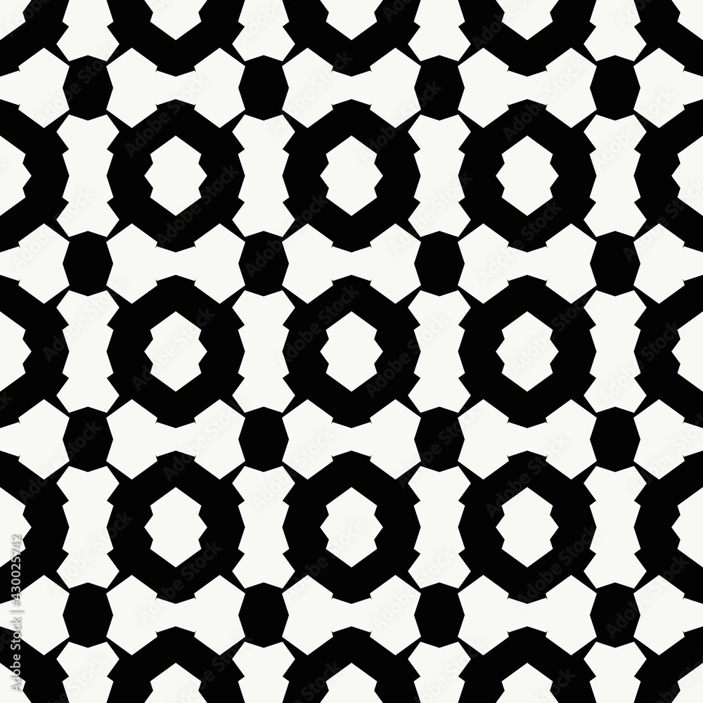 Aufkleber seamless monochrome ornament. vector and same shape.