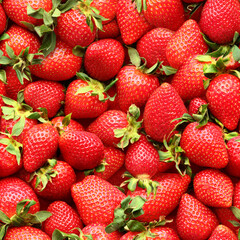 Seamless background of strawberries on flat surface. Minsk. Belarus.