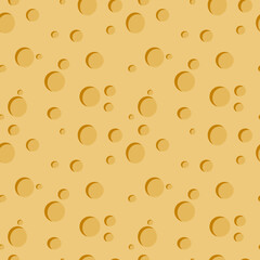 Cheese with holes. Seamless pattern for fabrics, pillows, textiles, bedding, towels. 