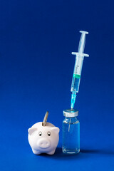 Coronavirus vaccination cost concept