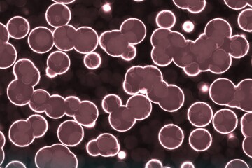 design amazing red a lot bio micro organisms digital graphic background or texture illustration