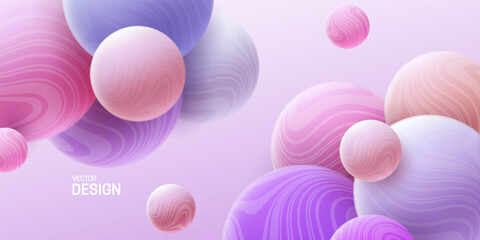 Abstract background with 3d dynamic spheres - 430028729