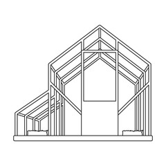 Greenhouse vector outline icon. Vector illustration greenhouse on white background. Isolated outline illustration icon of glasshouse .