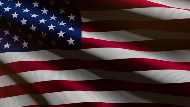 USA flag - loop animation