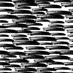 Tapeten Nahtloses Muster mit schwarzen Bleistiftpinselstrichen © dniprodd