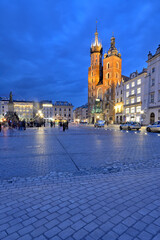 Old Town square in Krakow, Poland - obrazy, fototapety, plakaty