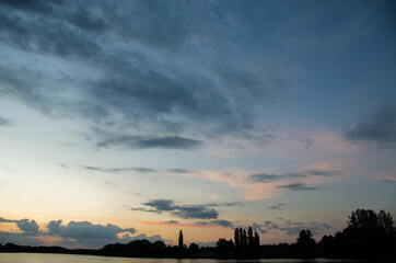 Fototapeta na wymiar Clouds in the evening sky.