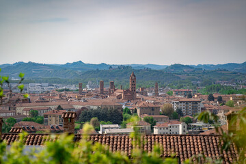 The town of Alba town, Cuneo, langhe wine region, Piemonte, italy