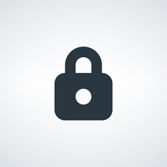 Padlock flat vector icon. lock security icon. Protection privacy sign. Stock Vector illustration isolated on white background.