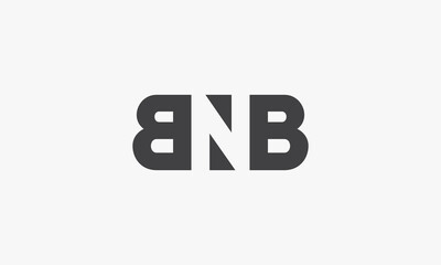 BNB letter logo isolated on white background.