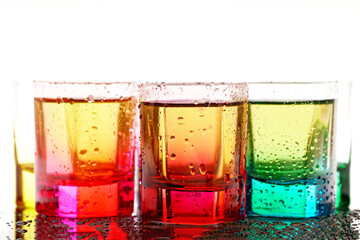 glass of water with bubbles