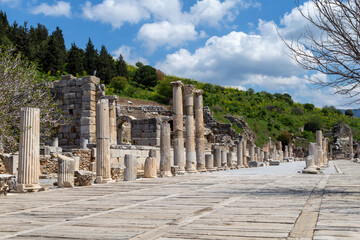 The ruins of an ancient city of Ephesus, Izmir, Turkey. 