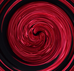 spiral bright red and black close up