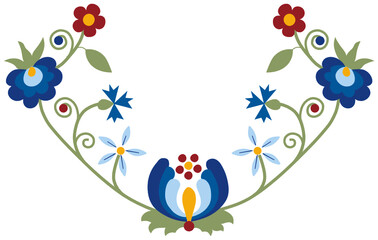 Kashubian floral embroidery design kaszuby ethnic folk art
Palmeta
 - obrazy, fototapety, plakaty