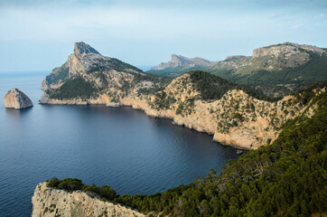 Obraz premium Landscape view from the cliff Cap de Formentor. Spain - Mallorca