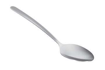 Realistic 3d metal cutlery. Stainless utensil - tea spoon.